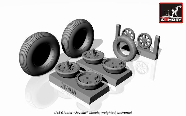 Gloster Javelin Wheel set - weighted AR AW48401