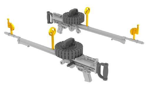 Lewis MKIII WW1 gun (2x) E648205
