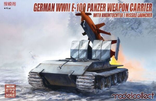 German WWII waffentrager AUF E100 with Rheintochter1 Missile Launcher (1946!) UA72106