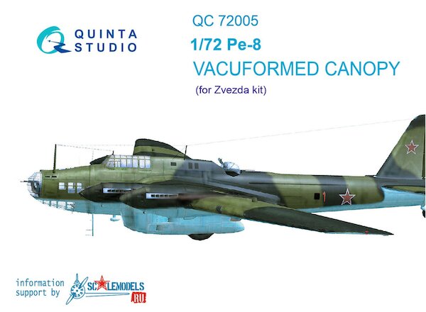 Canopy and other glassparts Petlyakov Pe8 (for Zvezda) QC72005