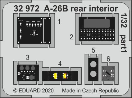Detail set Douglas A26B Invader rear interior (Hobby Boss) E32-972