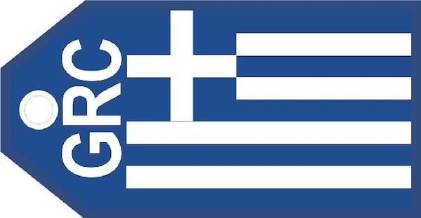 Greece flag baggage tag TAG306