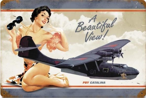 A Beautiful View! PBY Catalina Metal Sign - pinup PTS-V631