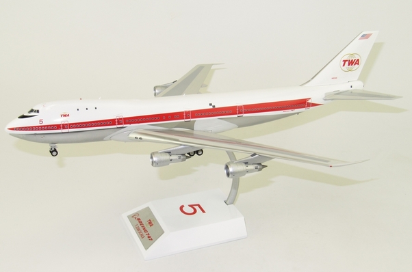 B747-100 (TWA, Trans World Airlines) N93101 Polished With Stand IF7411116P