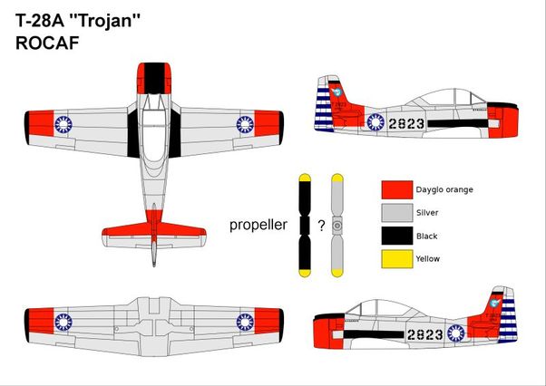 North American T28A Trojan (Taiwan AF) MINI314