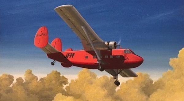Scottish Aviation Twin Pioneer (Jersey Ferry Airlines, Yellow G-APHY and Red G-APHX) SM72-550