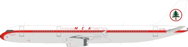 Airbus A321-200 MEA Middle East Airlines retro 70th Anniversary OD-RMI With Stand IF321ME0520