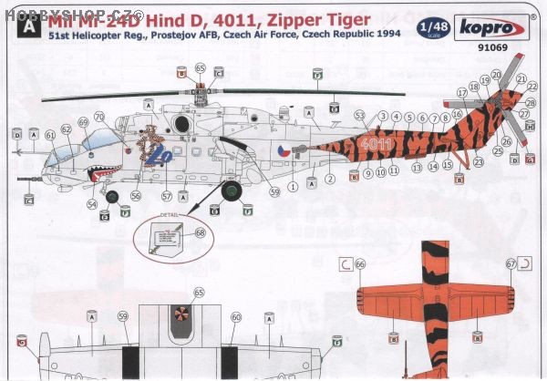 Mil Mi24D Hind D (Czech AF) Zippr tiger 91069