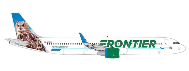 Airbus A321 Frontier Airlines Otto the Owl N701FR 535830