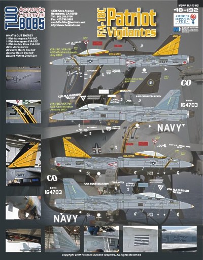 F/A18C Hornet Patriot Vigilantes tb48-192
