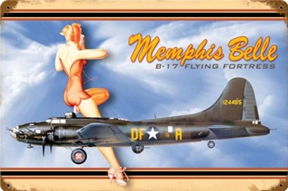 Memphis Belle Metal Sign - pinup PTS-V171