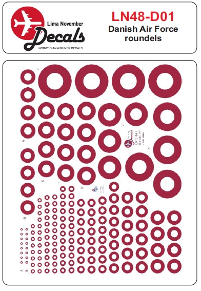 Danish Air Force roundels LN48-D01