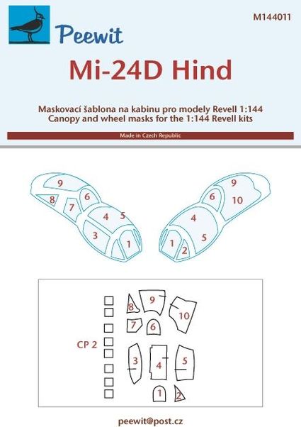 Mil Mi24D Hind Cockpit Mask (Revell) m144011