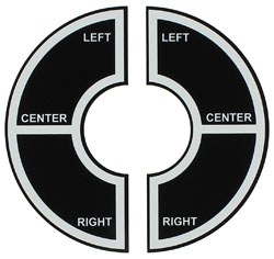 B737 Steering Sticker DEC73-2