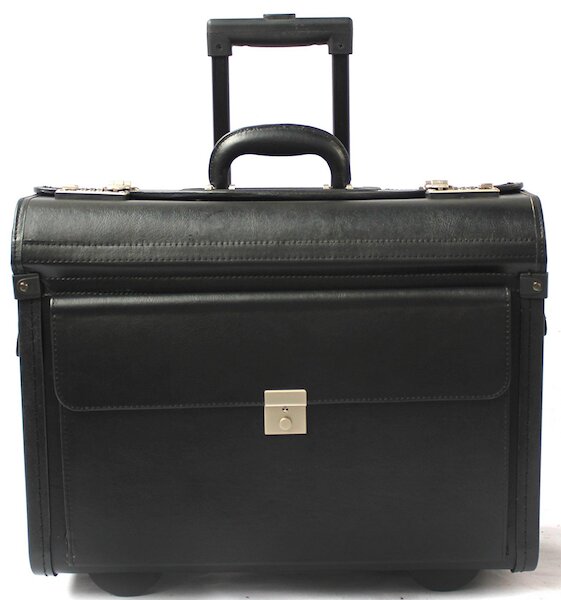 Vinyl Wheeled Laptop Pilot Case (804AC) (black) 804AC