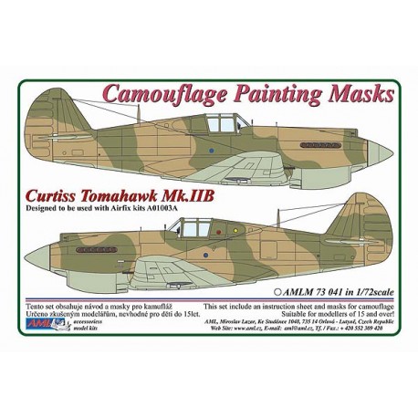 Camouflage Painting masks Curtiss Tomahawk MKIIB (Airfix) AMLM73041