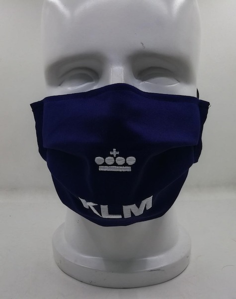 Aviation Face Mask KLM Royal Dutch Airlines square form MASK-SQ-KLM