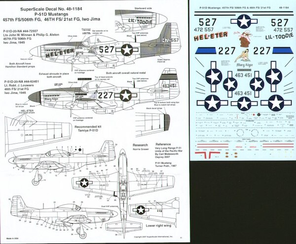 48-1184 P51D Mustangs (457FS/506FG, 46FS/21FG) 48-1184