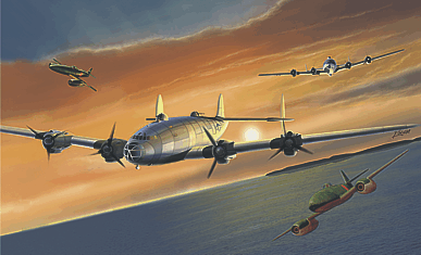 Lockheed XB30 Constellation, Connie bomber, to match with B29 plus bonus XP75A, XP62 and XP81 experimental fighters AA-4030