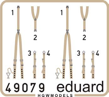 Detailset RAF WWII Seatbelts SUPER FABRIC E49-079