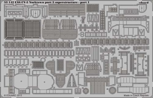 USS CV5 Yorktown part 2 - Superstructure (Merit) E53-142