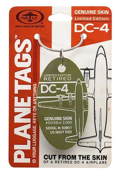 Keychain made of real aircraft skin: R5D (DC-4) 50851 US Navy DC-4 50851
