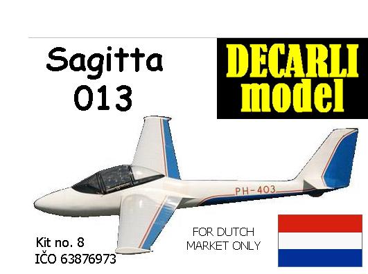 NV Vliegtuigbouw Sagitta 013 glider (LIMITED!!!!, one time supply) DCR72008
