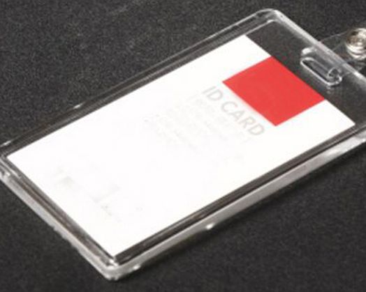 High Quality Transparent Vertical Style Acrylic Badge Holder (ID-card holder) ID card vertical