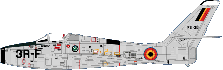 Republic F84F Thunderstreak Bare Metal schemes D4831