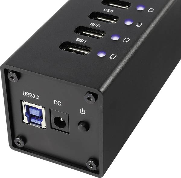 Renkforce Aluminium Industry USB 3.0 4-Port Hub 4053199516971