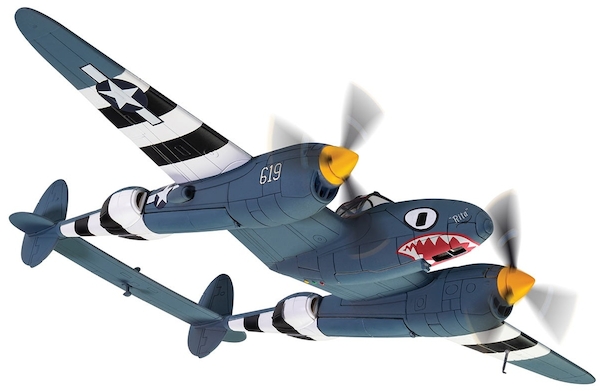 Lightning P-38J / F-5E-2, 43-28619 'Rita/Ruth', USAAF 27th Photographic Reconnaissance Squadron, 7th Photographic Group, Eighth Air Force, Mount Farm Airfield, August 1944 AA36614