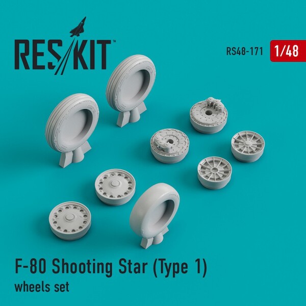 Lockheed F80/T33 Shooting Star Type 1Wheel set RS48-0171