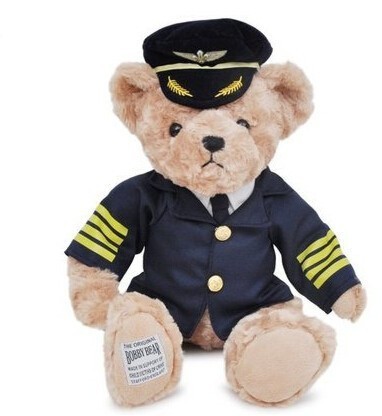 Captain Pilot Teddy Bear Plush With 