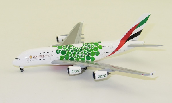 Herpa Wings 1:500 airbus a380 Emirates expo 2020 Green 533522
