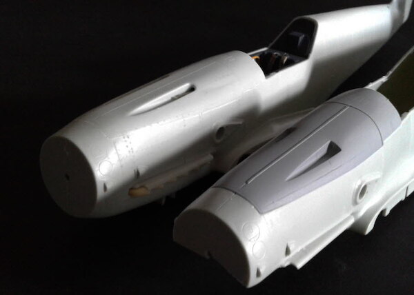 Messerschmitt BF109G-10 Erla replacement upper cowl (Revell) 32P003