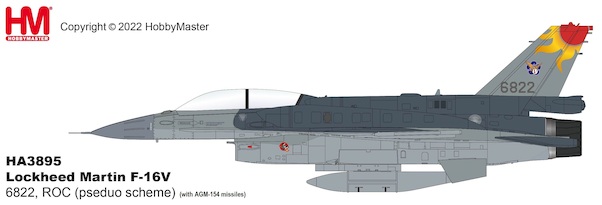 F16V Fighting Falcon 6822, Republic of China Air Force ROCAF (with AGM-158 missiles) HA3895