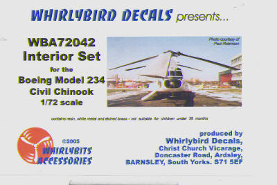 Boeing Model 234 Chinook Interior set WBA72042