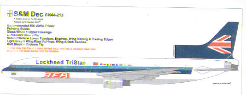 Lockheed L1011 Tristar (Prototype N305EA with BEA Markings) sm44-213