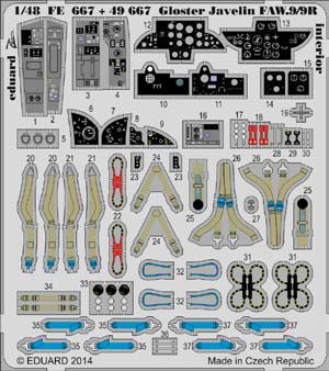Detailset Javerlin FAW9/9R Interior Self Adhesive (Airfix) FE667