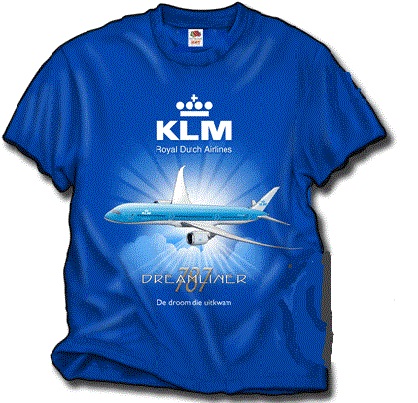 T-shirt: Boeing 787 KLM
