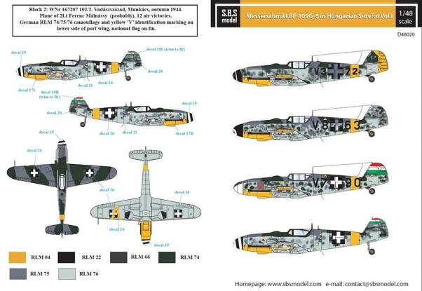 Messerschmitt Bf109G-6 Hungarian Air Force Vol 1 SBSD48020