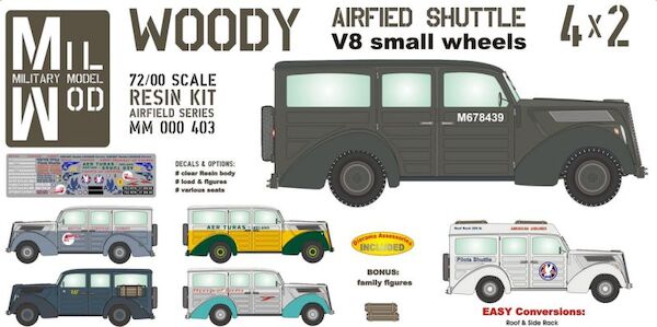 Ford Woody V8 - Airfield shuttle Van (RAF, Aer Turas, Skyways, BEA, American Airlines) 'small wheels MM000-403