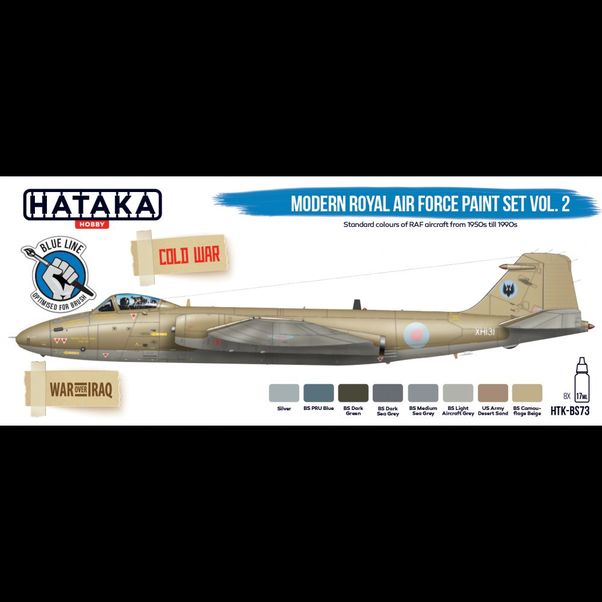 Modern Royal Air force Paint set Vol2 (8 colours) Optimised for Brushpainting HTK-BS73