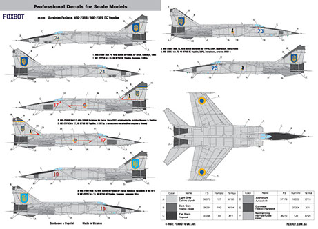 Ukrainian Foxbats; MiG25RB  Ukrainian AF  FOX48-036