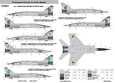 Ukrainian Foxbats; MiG25RB Ukrainian AF FOX48-036