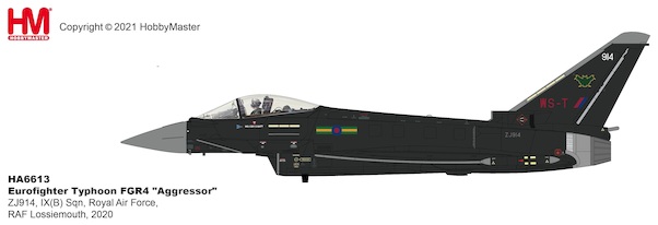 Eurofighter EF-2000 Typhoon FGR4 ZJ914 -Aggressor- No IX(B) Squadron Royal Air Force RAF Lossiemouth 2020 HA6613