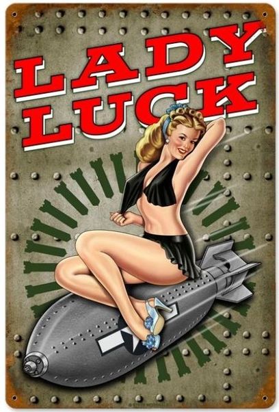 Lady Lucky Metal Sign - pinup PTS-SM176