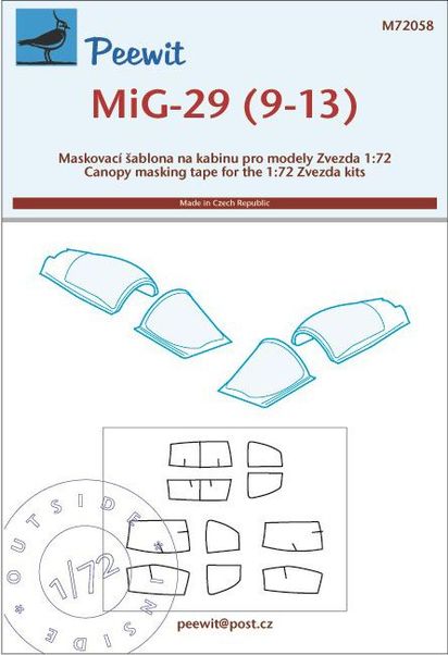 MiG-29 (9-13) Fulcrum Cockpit Masking (Zvezda) M72058