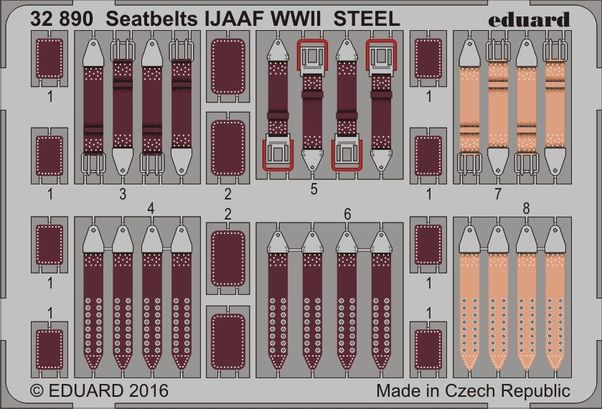 Detailset IJAAF WWII Seatbelts (STEEL) E32-890