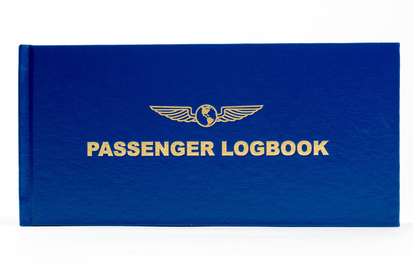 Passenger Flight Log Book - Navy blue Passenger Logbook NAVY